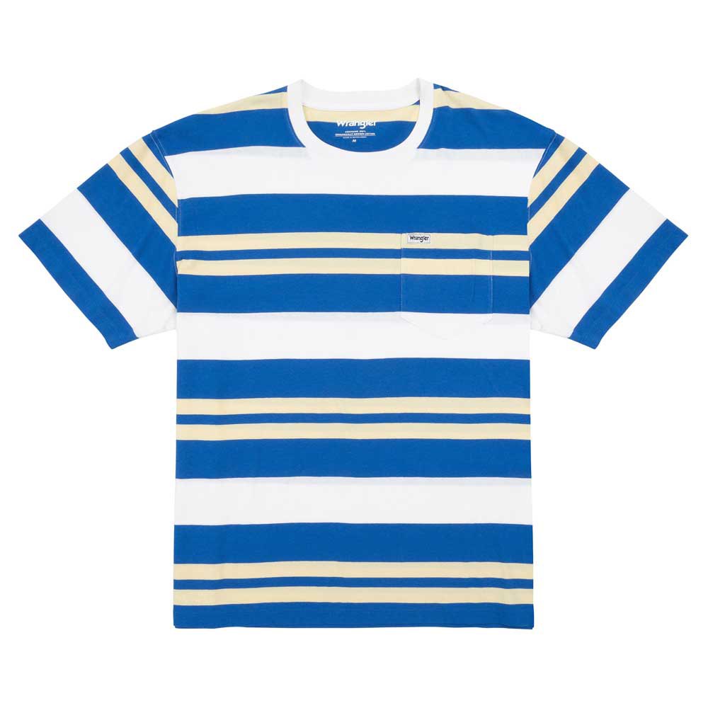 Wrangler Retro Stripe Short Sleeve T-Shirt Blue | Dressinn