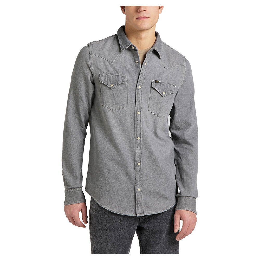 Lee Clean Regular Western Long Sleeve Shirt Grey | Dressinn