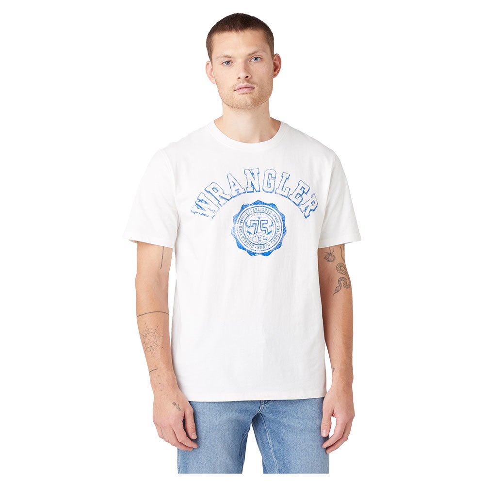 Wrangler Collegiate Short Sleeve T-Shirt White | Dressinn