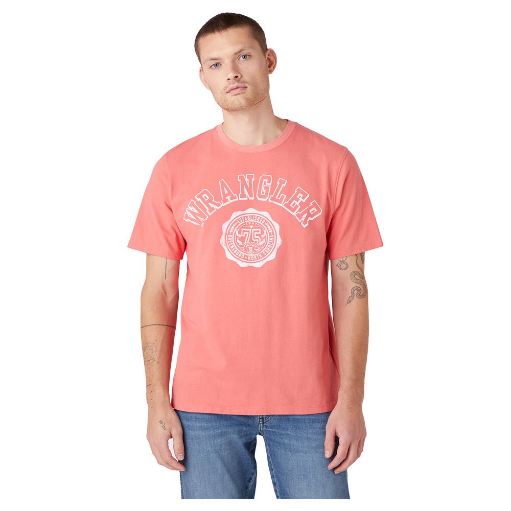 Wrangler Collegiate Short Sleeve T-Shirt Pink | Dressinn