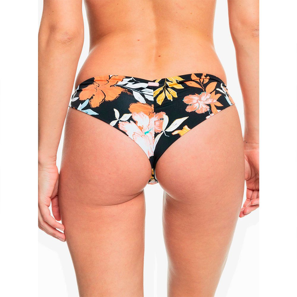 Roxy Printed Beach Classics Cheeky Bikini Bottom Black | Dressinn