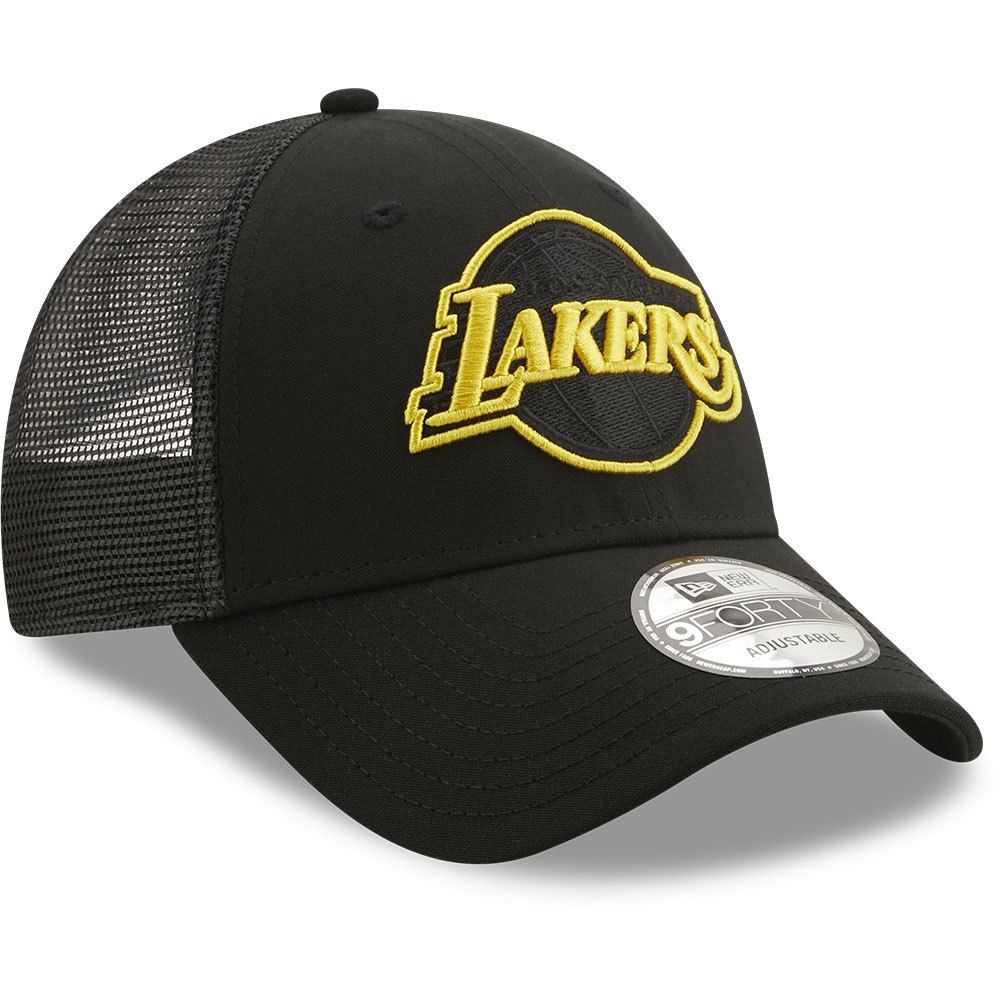 lakers trucker hat black