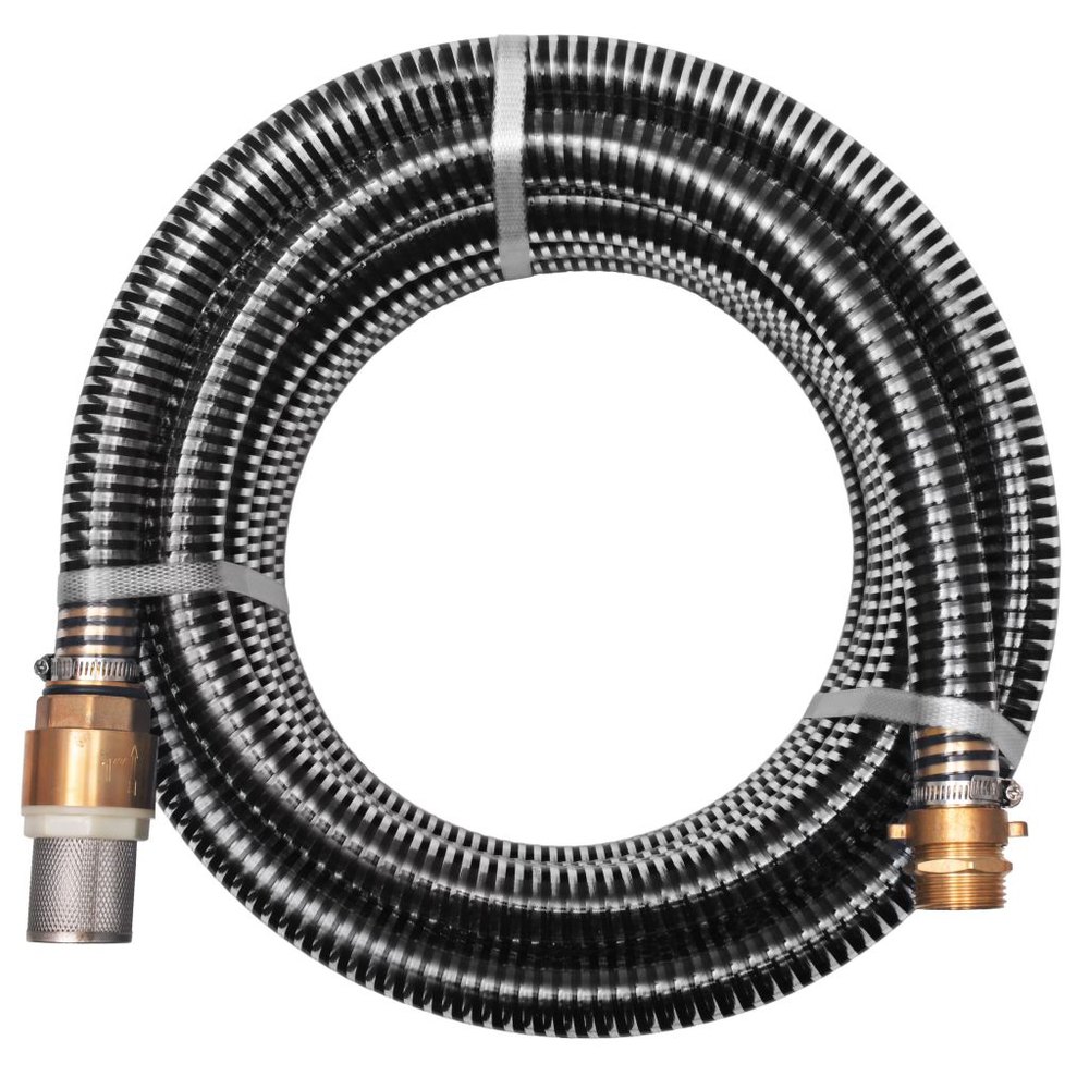 vidaXL Suction Hose with Brass Connectors Water Pipe Green/Black Multi Sizes 