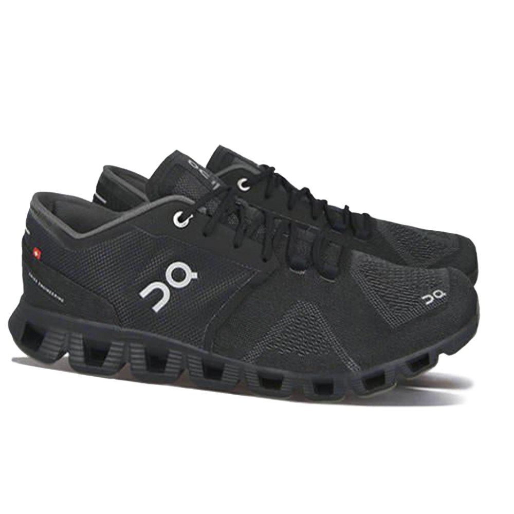 NEW On Cloud X Black Asphalt Size 44,5 Running Shoe for Men Black 