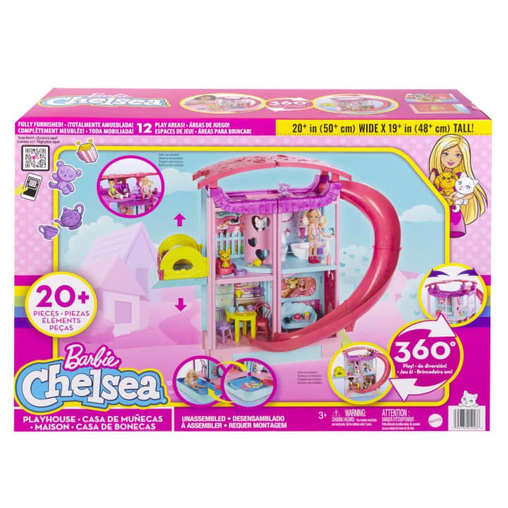 sextante dolor de cabeza fondo Barbie Chelsea Casa De Juegos Casa De Dos Pisos Para Muñecas Con Accesorios  Multicolor| Kidinn