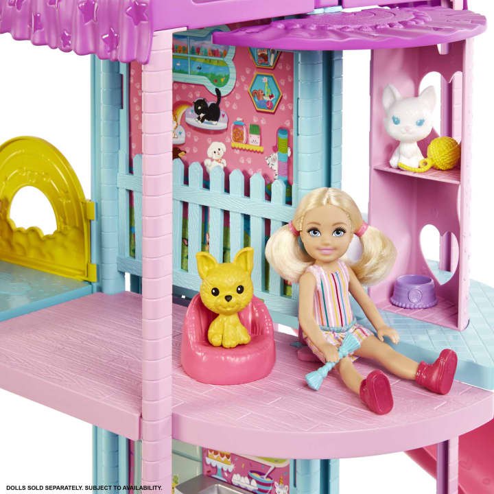 Barbie Chelsea De Juegos Casa Dos Pisos Para Muñecas Con Multicolor| Kidinn