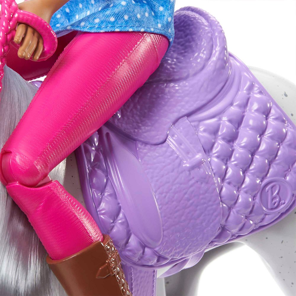 Barbie 鞍手綱と手綱を付けた馬と人形 マルチカラー| Kidinn 人形