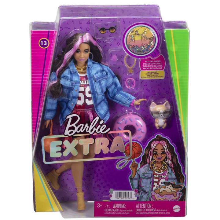 Barbie Med Basketballtrøye Og Hundelekedukke Extra
