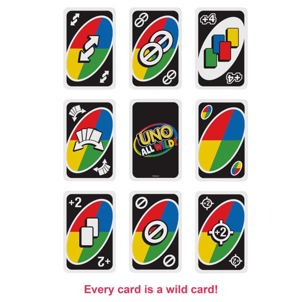 PACK OF 3 UNO CARD GAME With WILD CARDS Matte Latest Version Family Fun 