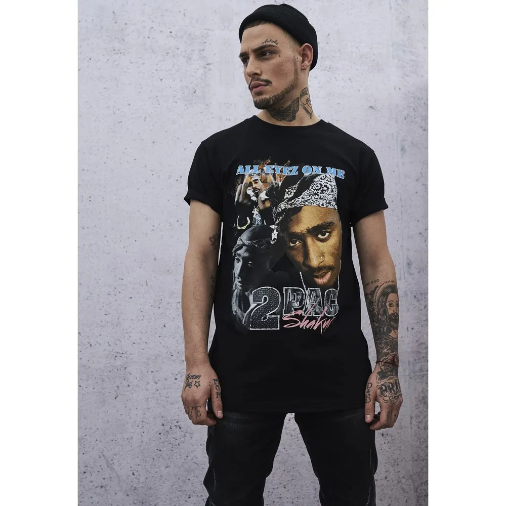 Mister tee Maglietta Tupac Retro Nero | Dressinn, image size:1000x1000