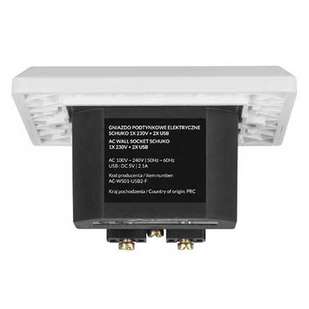 Lanberg AC-WS01-USB2-F Ροζέτα βάσης υποδοχής