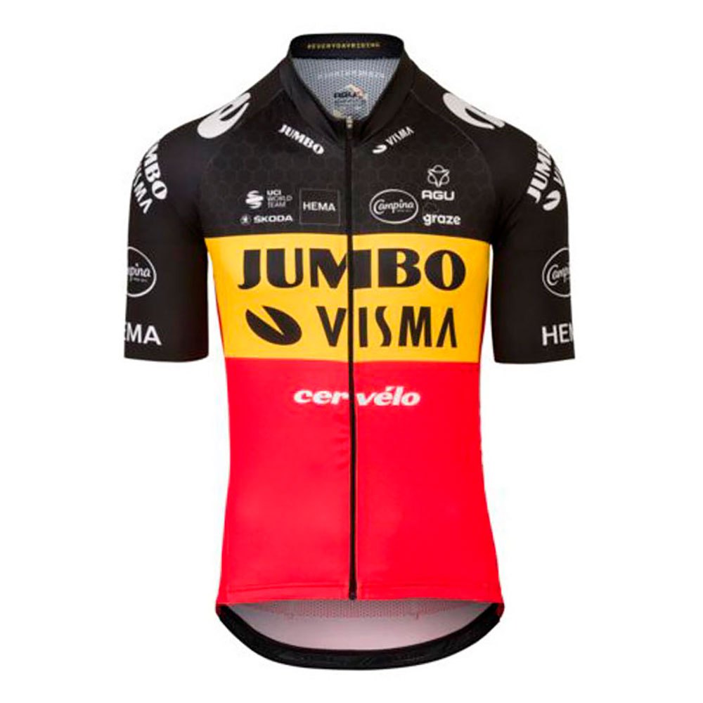 Replica Dutch Champion Team Jumbo-visma Short Sleeve Jersey Multicolor S Man DressInn Men Sport & Swimwear Sportswear Sports Tops 