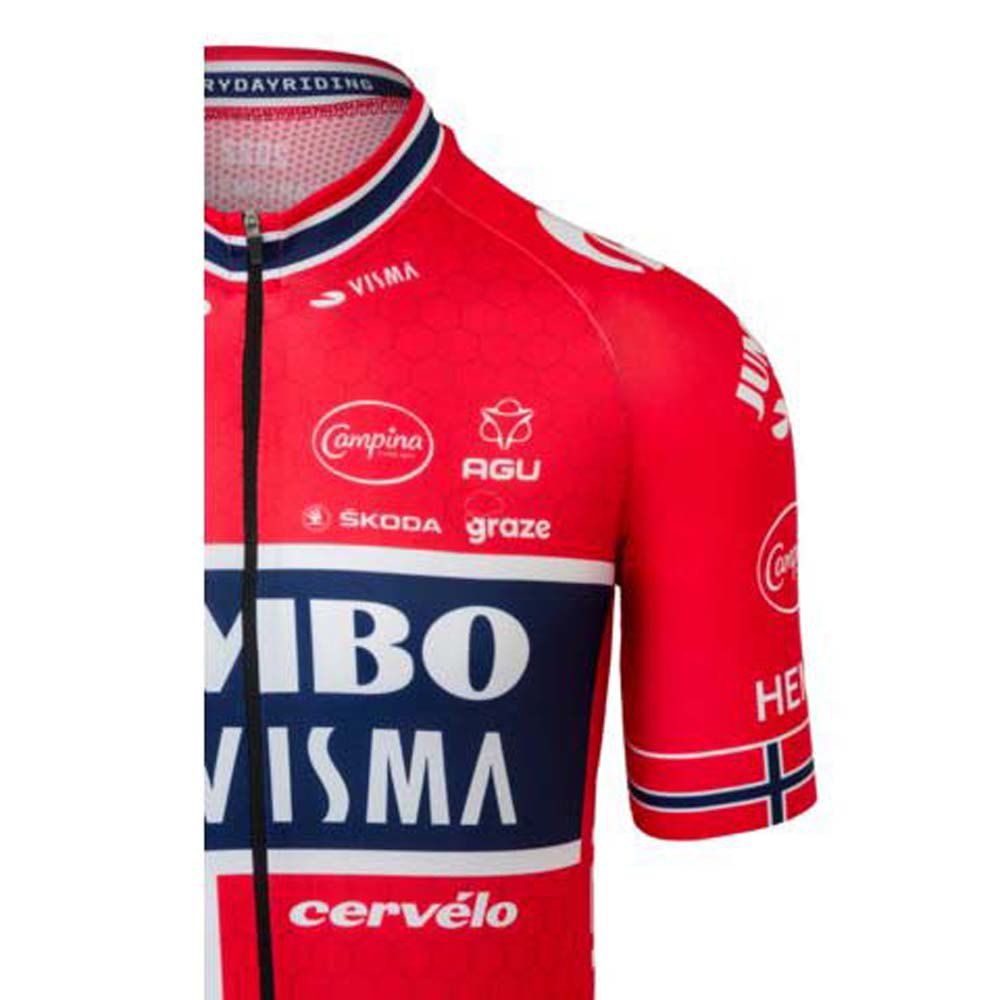 Replica Belgium Champion Team Jumbo-visma Short Sleeve Jersey Red L Man DressInn Men Sport & Swimwear Sportswear Sports Tops 