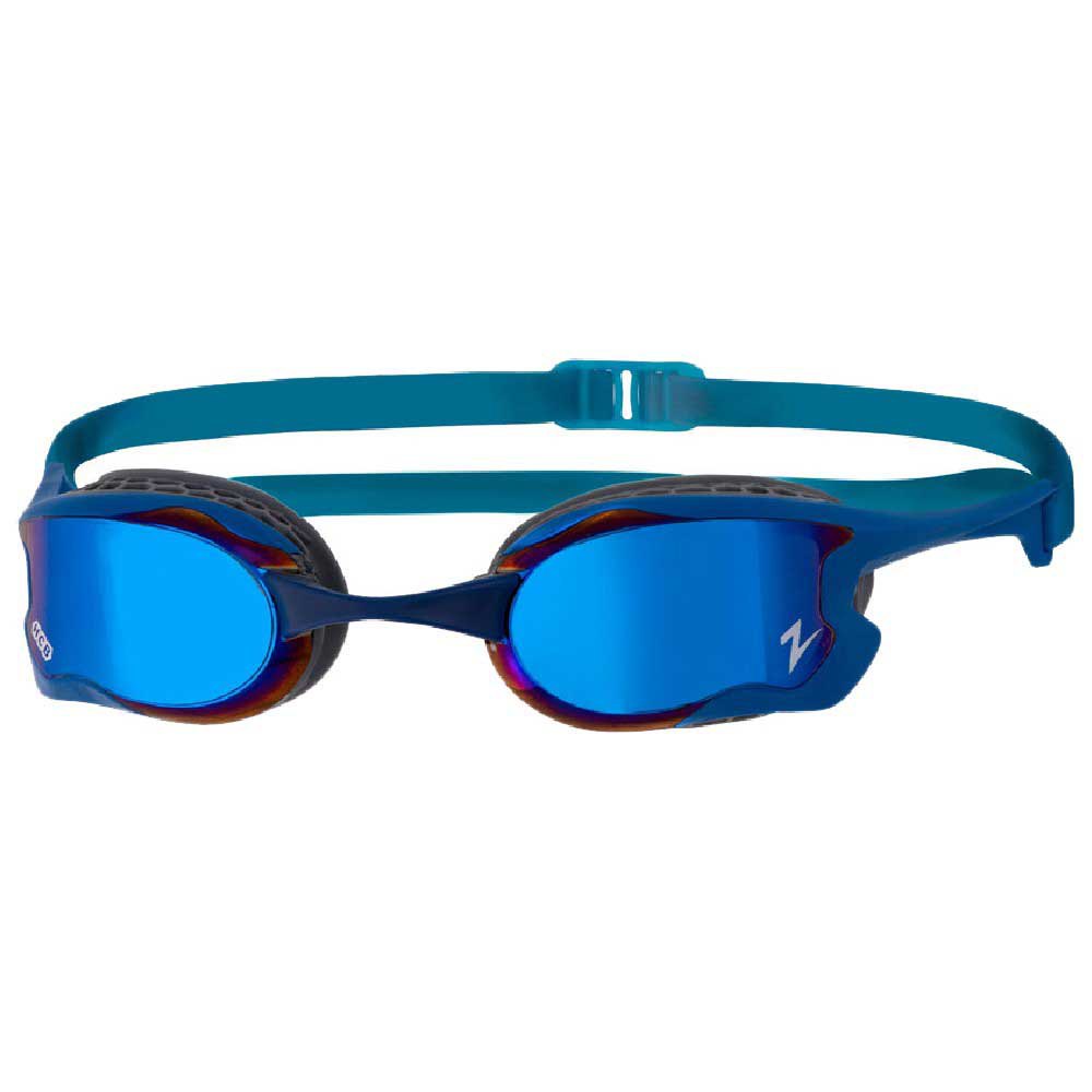One Size Zoggs Swimming Goggles Endura w/ Anti-Fog Lenses in Blue/White/Tint 