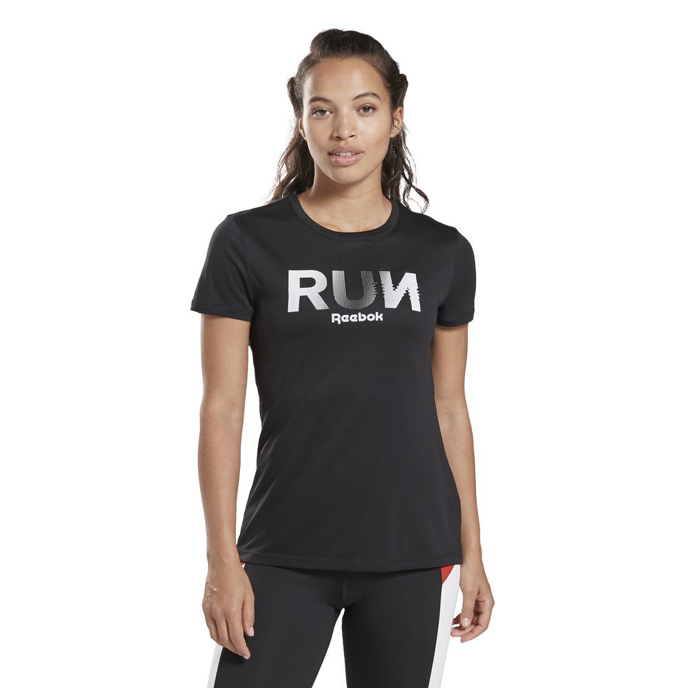Reebok 女性用Tシャツ Reebok Running Essentials 黒| Runnerinn