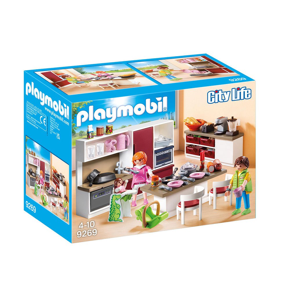 again Necessities childhood Playmobil Kitchen Blue | Kidinn