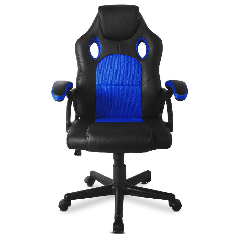 MC Haus Mc Haus chaise de bureau ergonomique RACING X chaise gaming design sportif bleu 