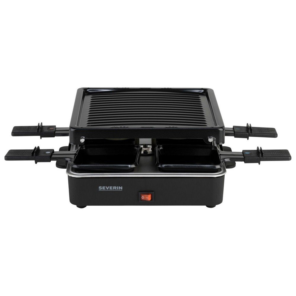 600 W Severin RG 2370 Raclette Grill for 4 Person Black Metal 