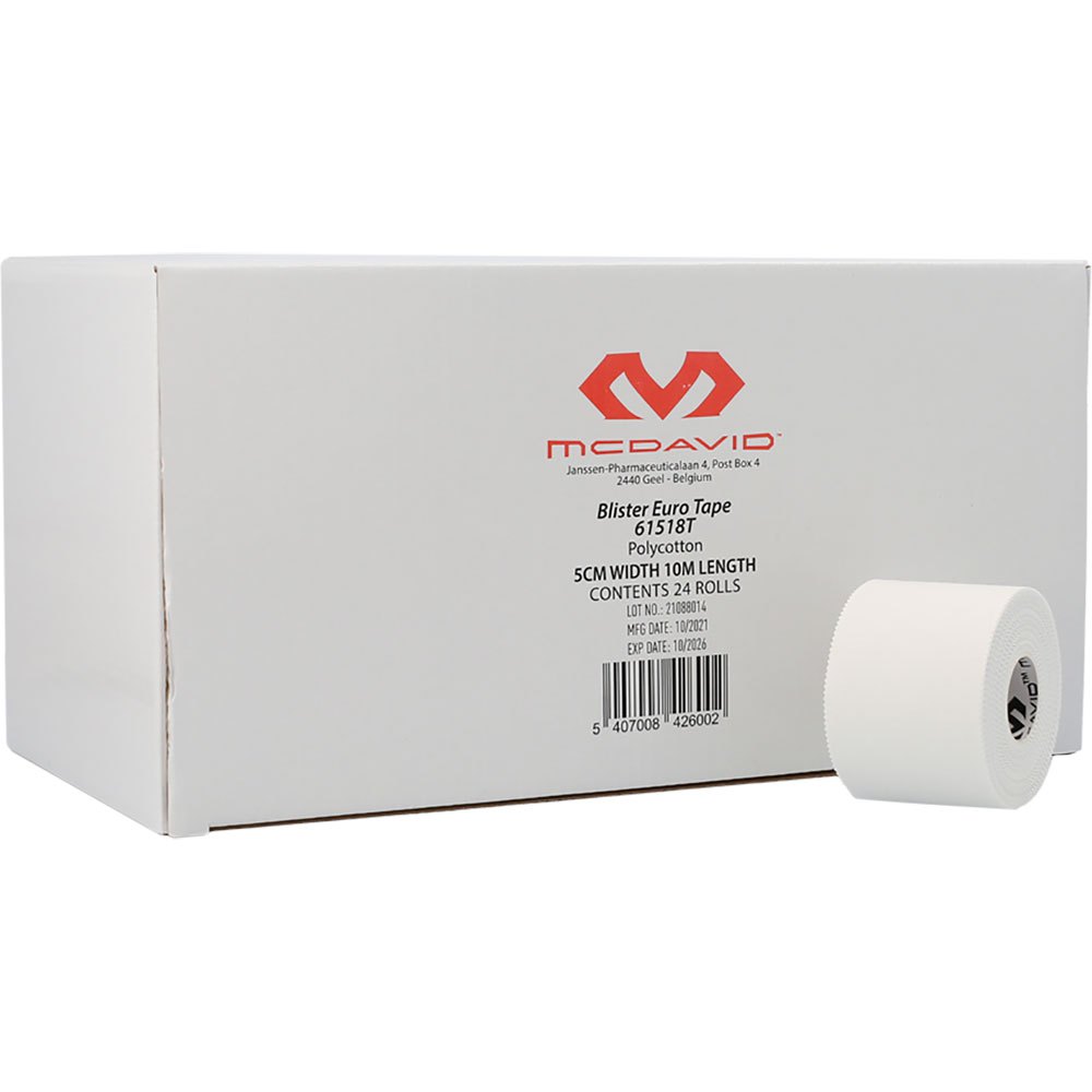 McDavid Sports Eurotape 5cm x 10m Cotton Support Kinesiology Tape Box Of 24 