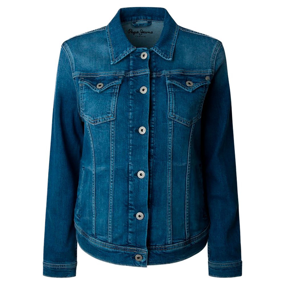 Womens Clothing Jackets Jean and denim jackets Pepe Jeans Thrift Denim Jacket in Blue Save 29% 