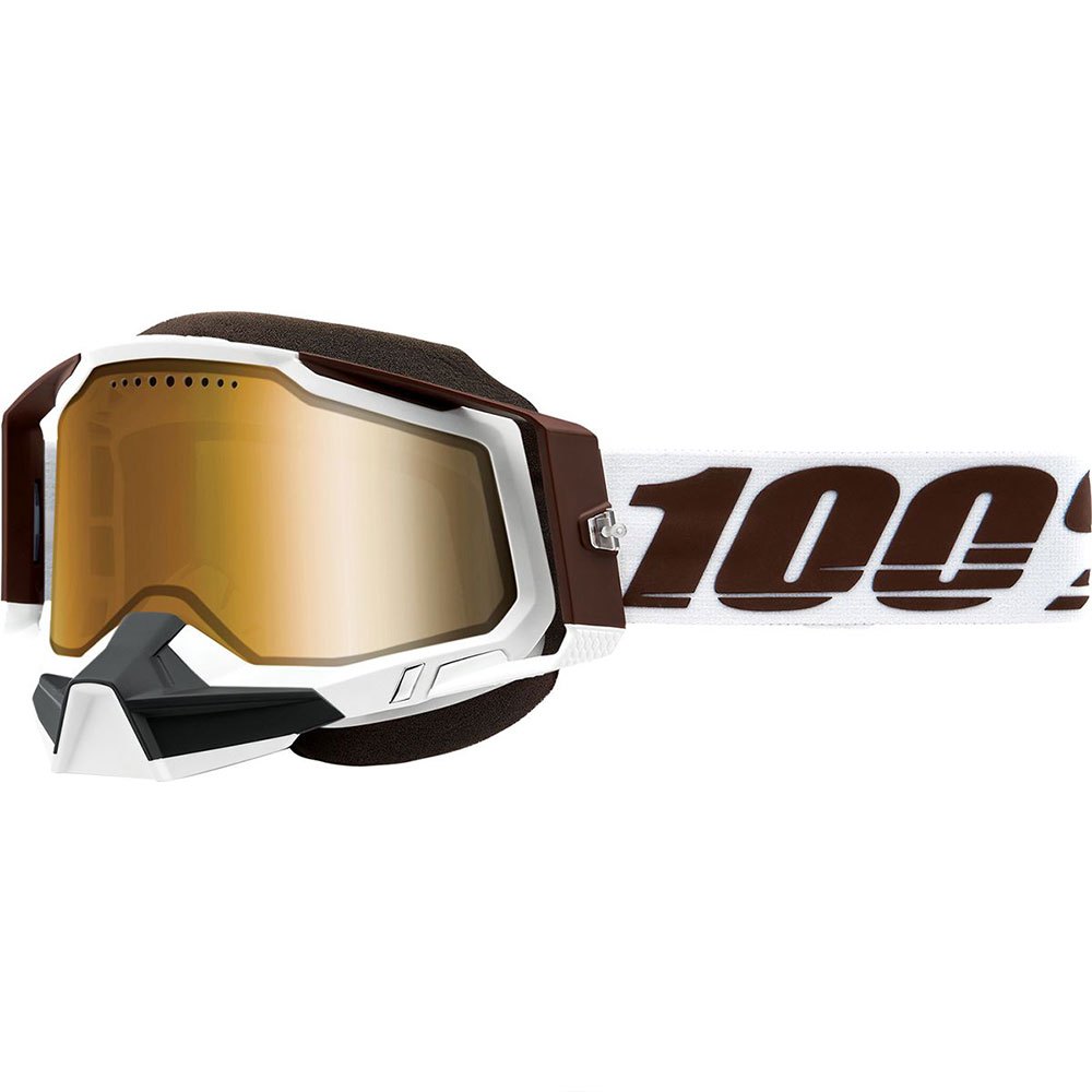 Abyss Black with Yellow Lens 100% Racecraft Snow Goggles 