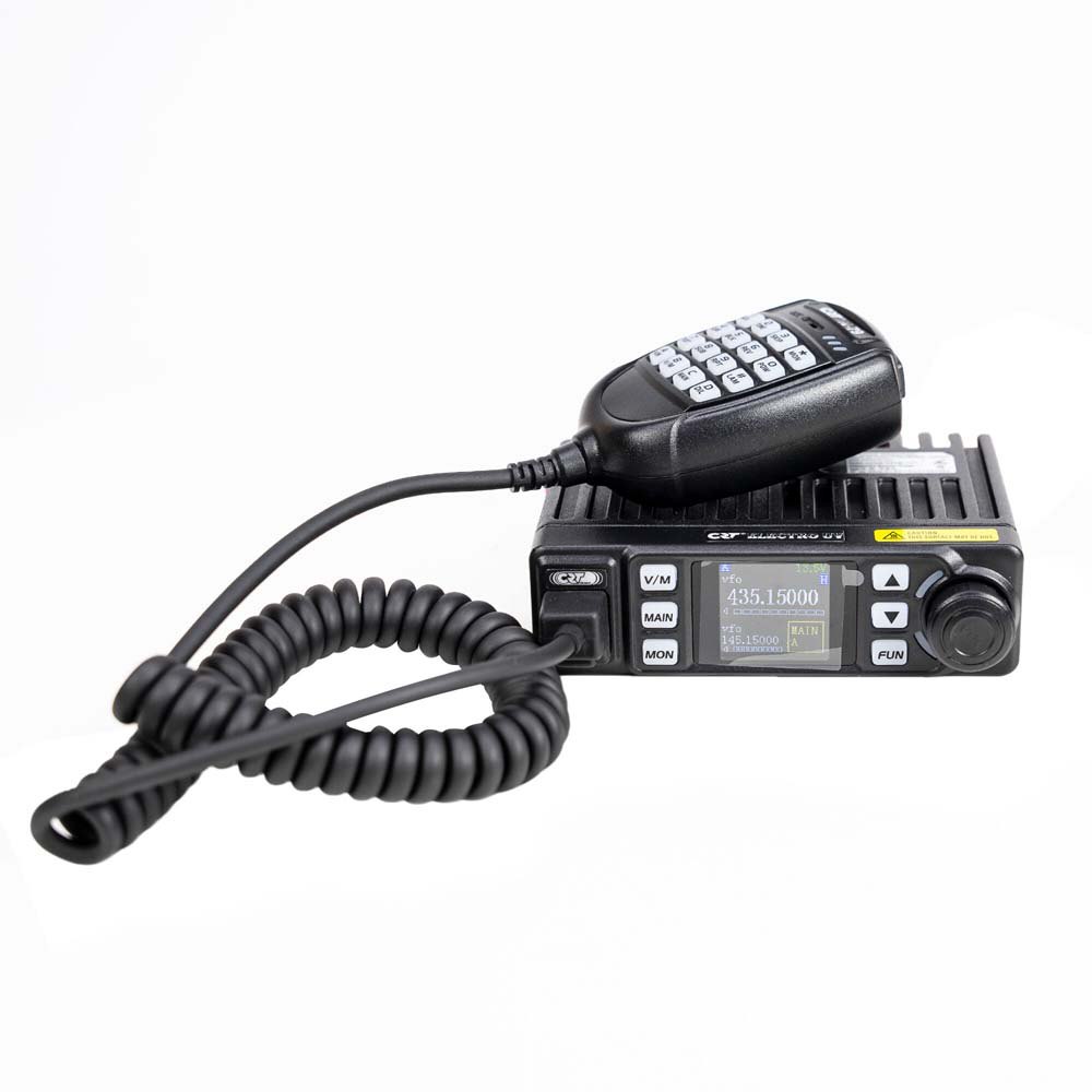 CRT CB Portátil VHF/UHF Radio FP00 Doble Banda 136-174 y 400-470 MHz Negro 