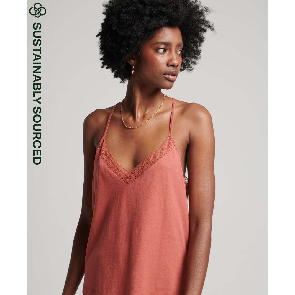 Visiter la boutique SuperdrySuperdry Lace Mix Cami T-Shirt Femme 