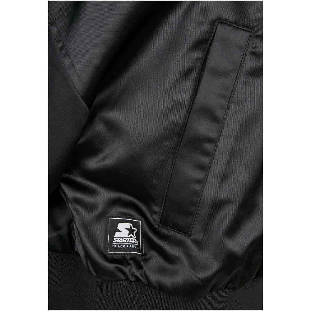 Starter black label Satin College Bomber Jacket Black | Dressinn