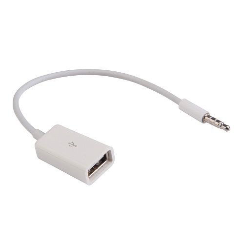 Forslag Apparatet Christchurch Oem Female Usb Adapter To Jack 3.5Mm Aux Male 0.20 M Hvid| Techinn Lyd og  video