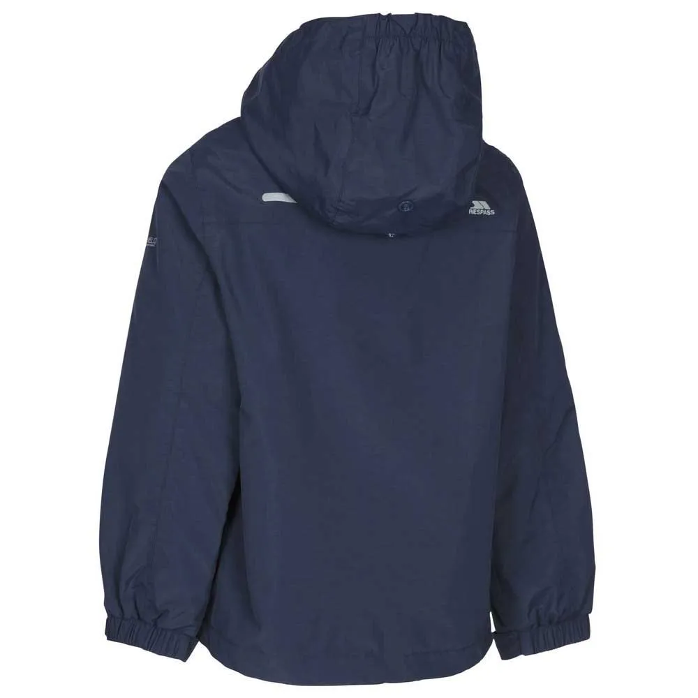 Trespass Upbeat - Veste Garçon Imperméable Et Doublée - Coupe-Vent, Capuche Amovible, Idéale Plein Air