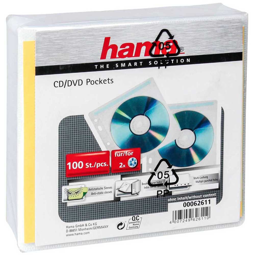 Hama 62611 CD-DVD Plastic 100 Units Clear | Techinn