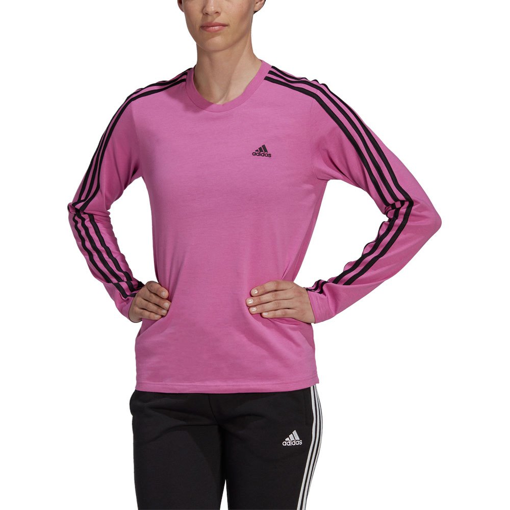Adidas Donna Abbigliamento Top e t-shirt T-shirt T-shirt a maniche lunghe Maglia Essentials 3-Stripes Long Sleeve 