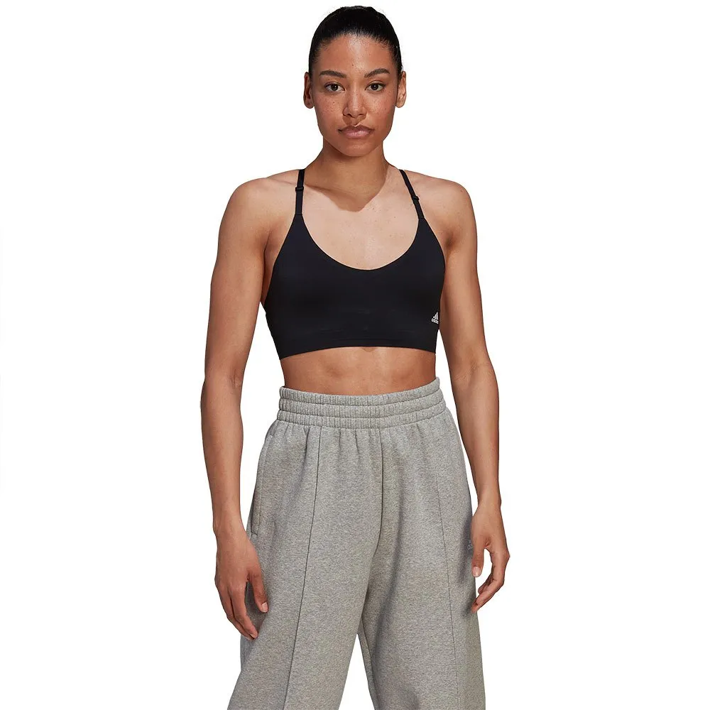adidas Purelounge LightSupport Strappy Sports Bra Black Traininn