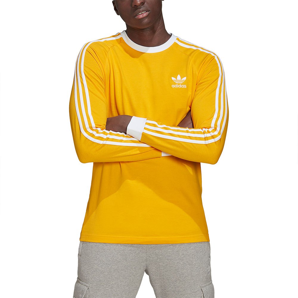 adidas Originals Adicolor Classics 3 Stripes Long Sleeve T-Shirt Yellow|  Dressinn