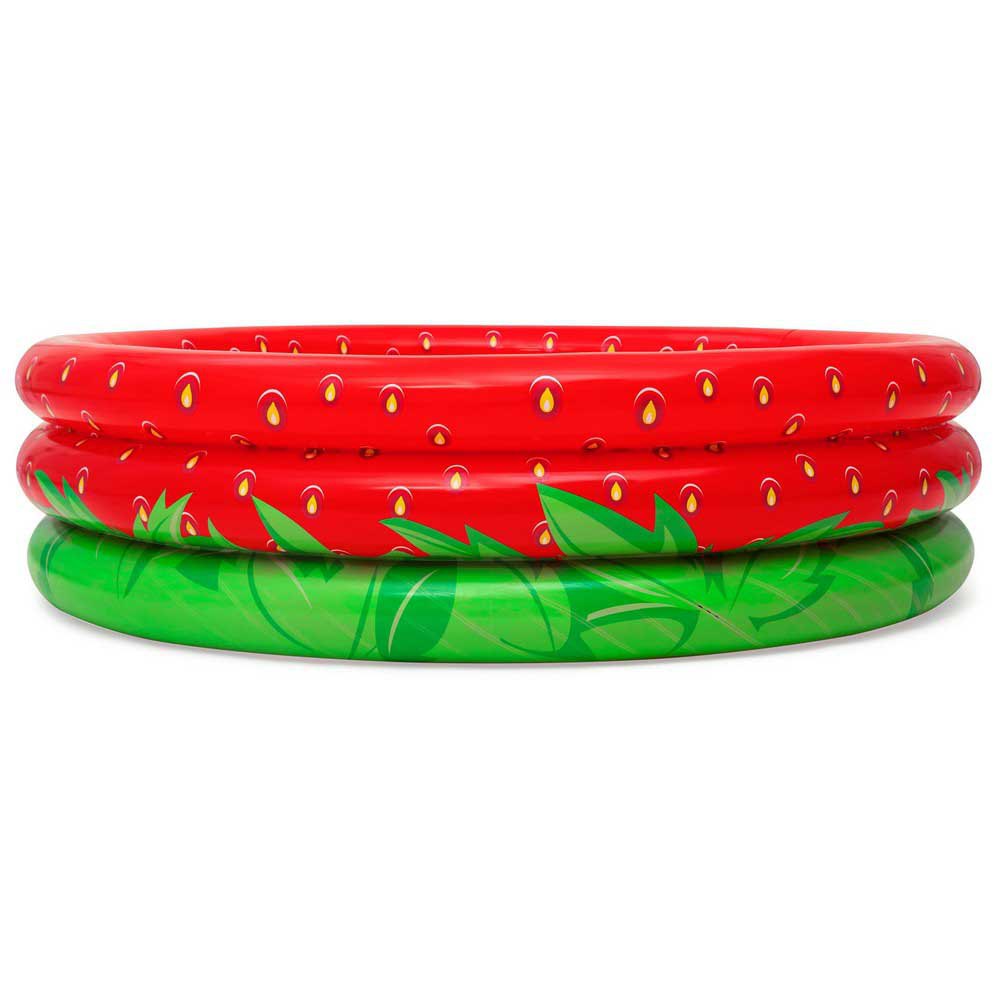 37 Inflatable Red Strawberry with Green Stem Kiddie Swimming Pool 