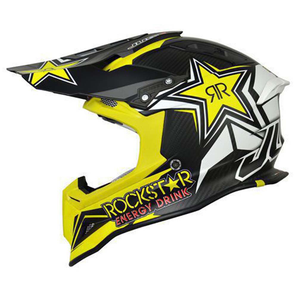 Just1 J32 Pro Rockstar 2.0 Motocross Helmet M Black Yellow 