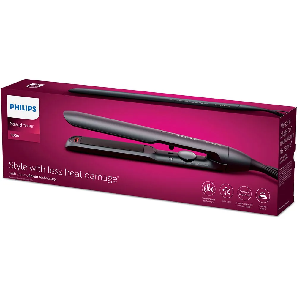 Philips ストレートヘアアイロン Philips Serie 5000 ヘアアイロン 黒 | Techinn