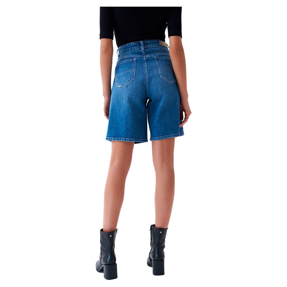 Resistant Marquee Distrust Salsa jeans Push In Secret Glamour High Waist Shorts Blue| Dressinn