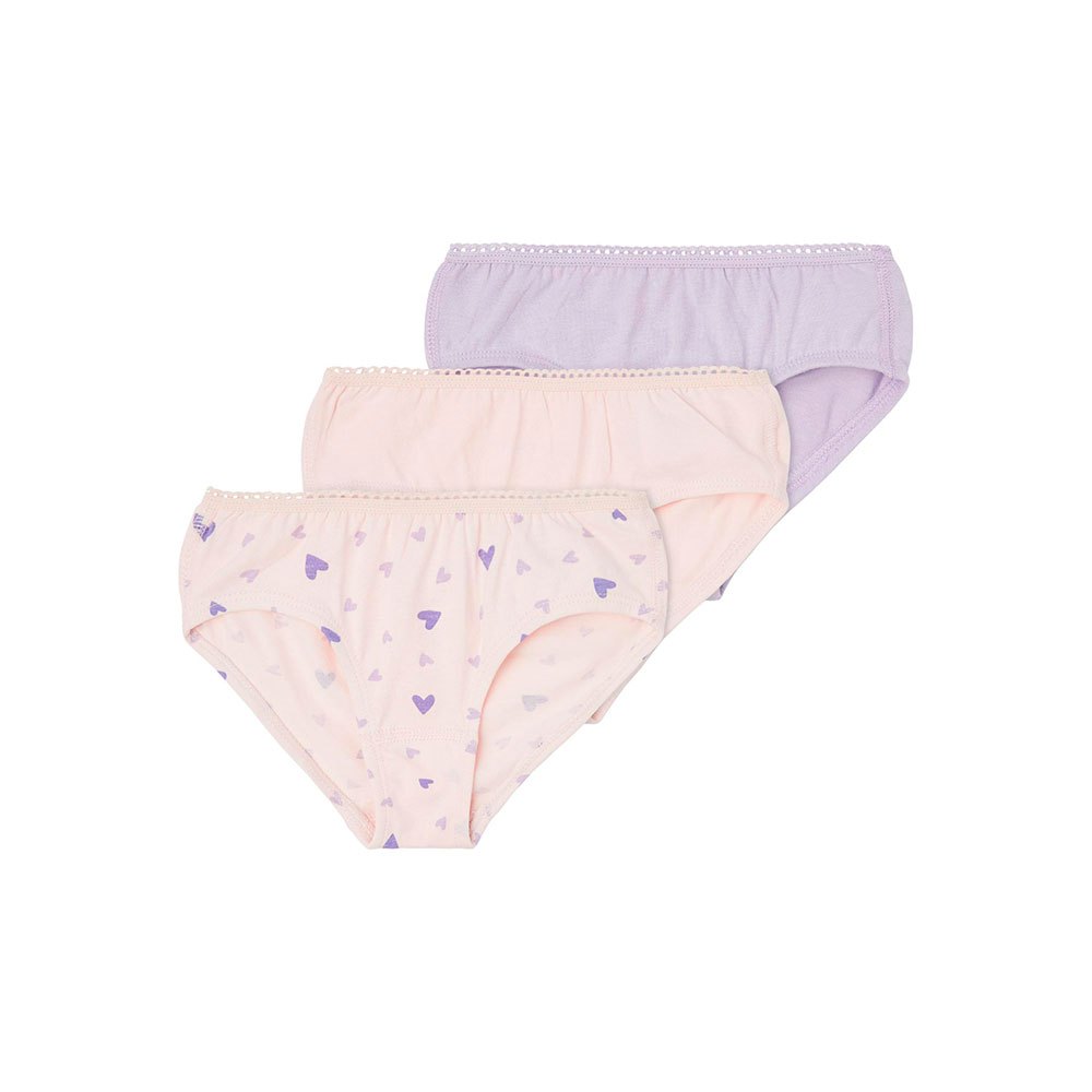 Name it Barely Pink Heart Brief 3 Units