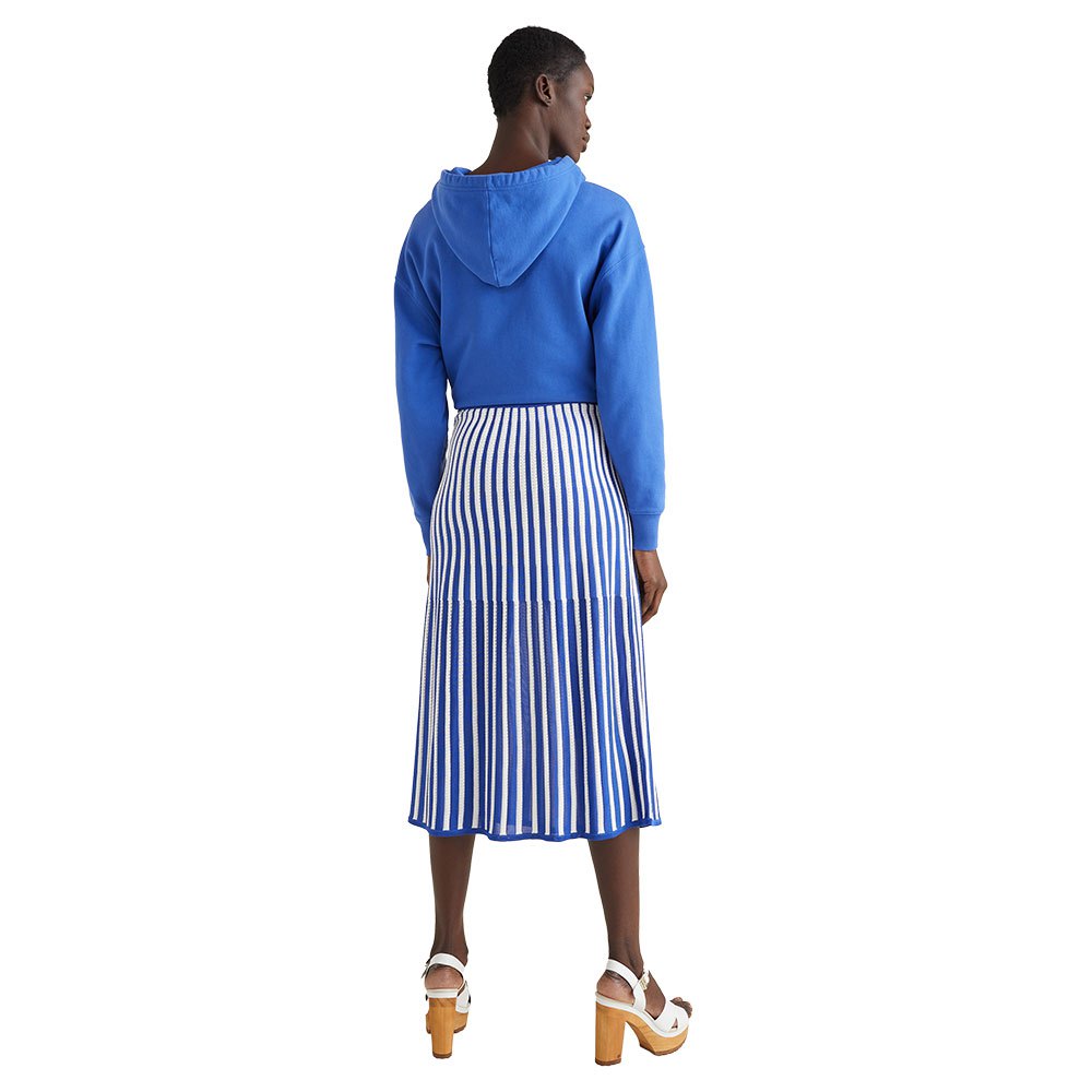 Flare hilfiger Skirt Blue Tommy Midi Stripe Dressinn |