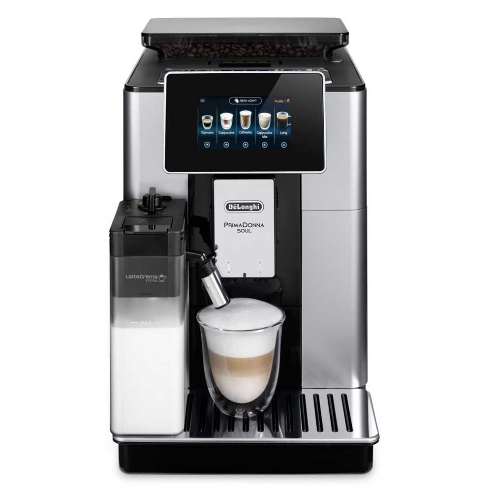 ECAM610.75.mb nero e argento De'Longhi Primadonna Soul Macchina da caffè completamente automatica per caffè espresso e cappuccino 