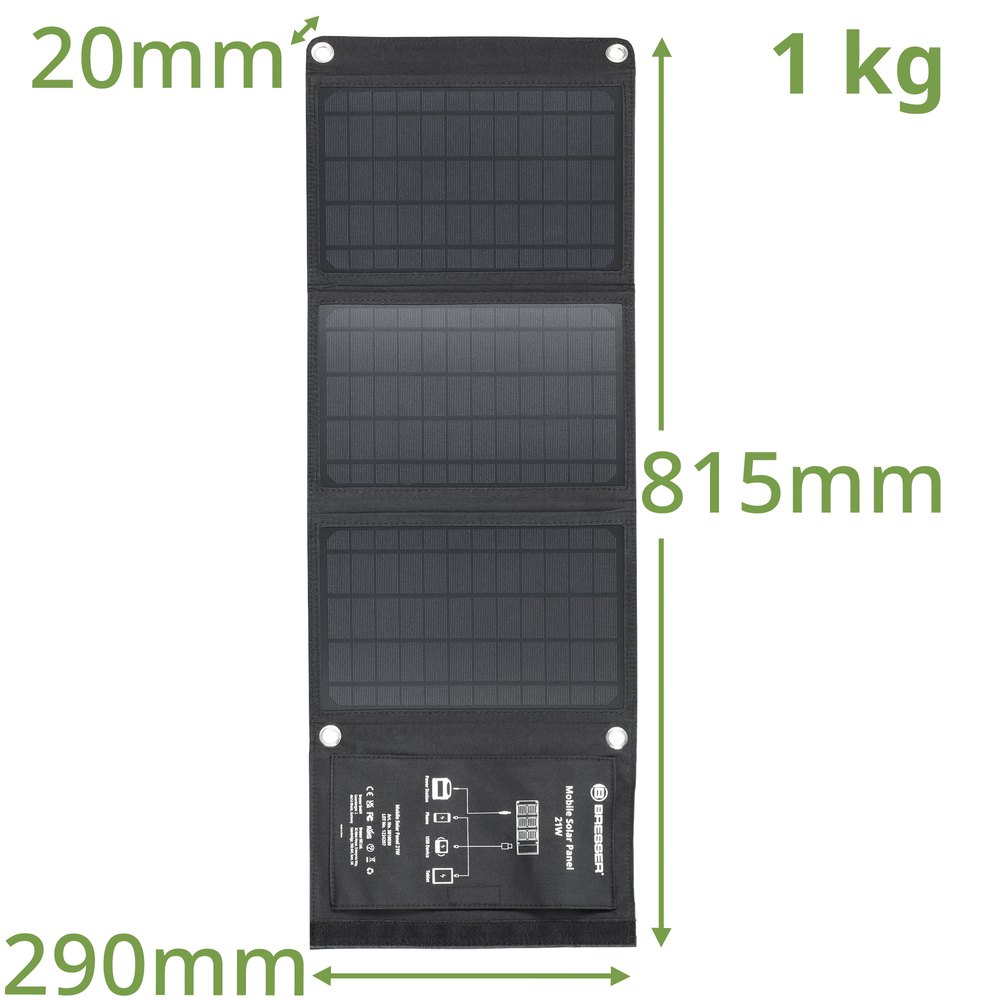 Bresser Solar Charger USB DC Output Mobile 21W