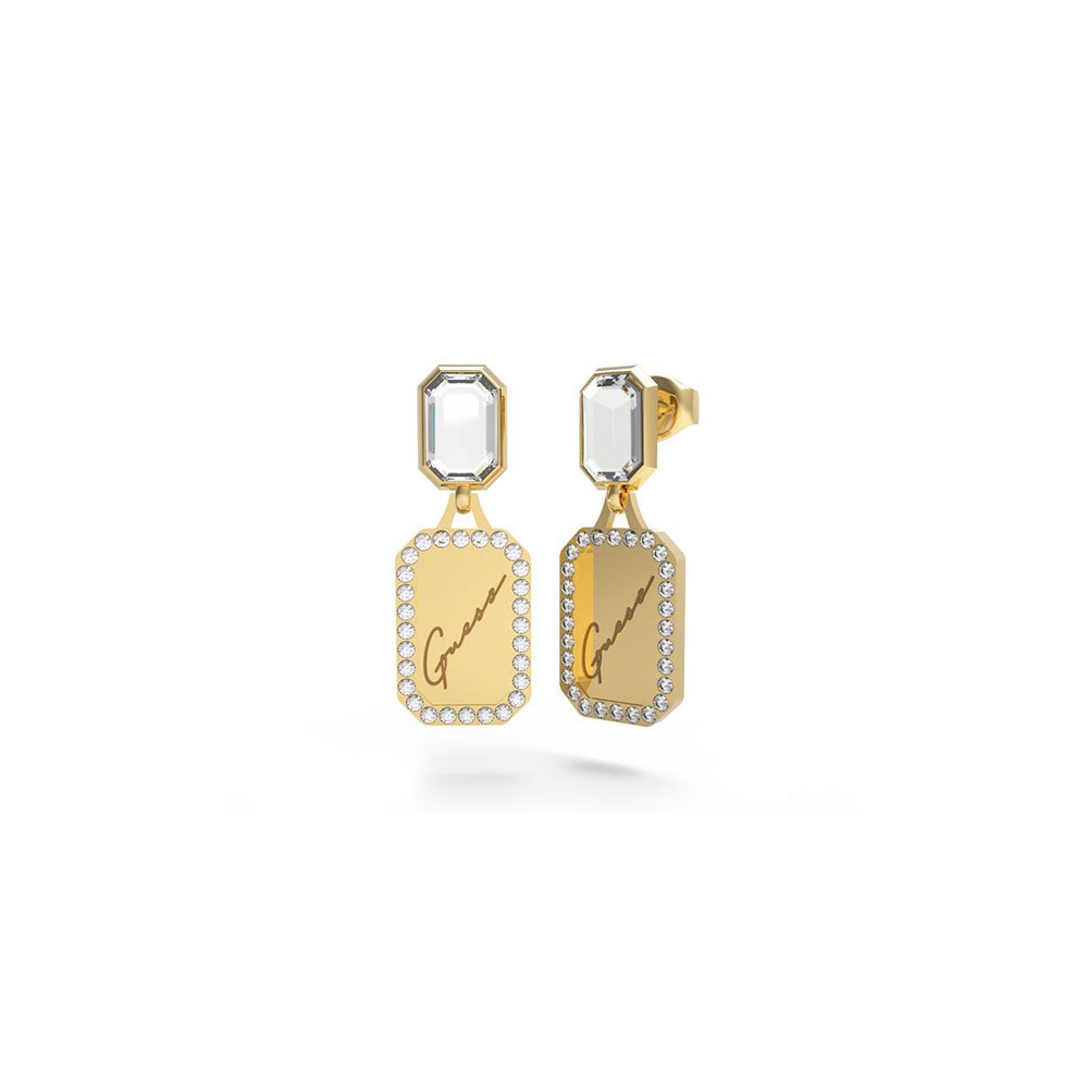 Guess Crystal Tag Jube01132Jwygt Earrings Golden | Dressinn