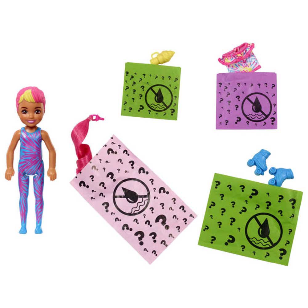 Barbie カラーネオン絞り染めシリーズ人形 Reveal Chelsea ピンク| Kidinn 인형 및 박제 동물