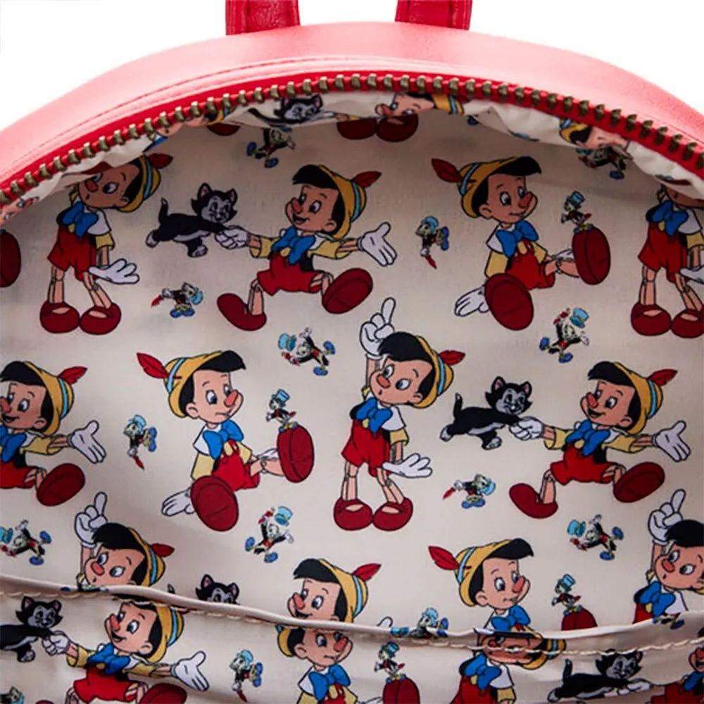 Loungefly Pinocchio Backpack Red | Dressinn display picture 3