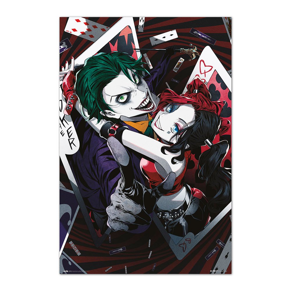 Dc comics Harley Quinn And Joker Anime Poster Multicolor | Kidinn