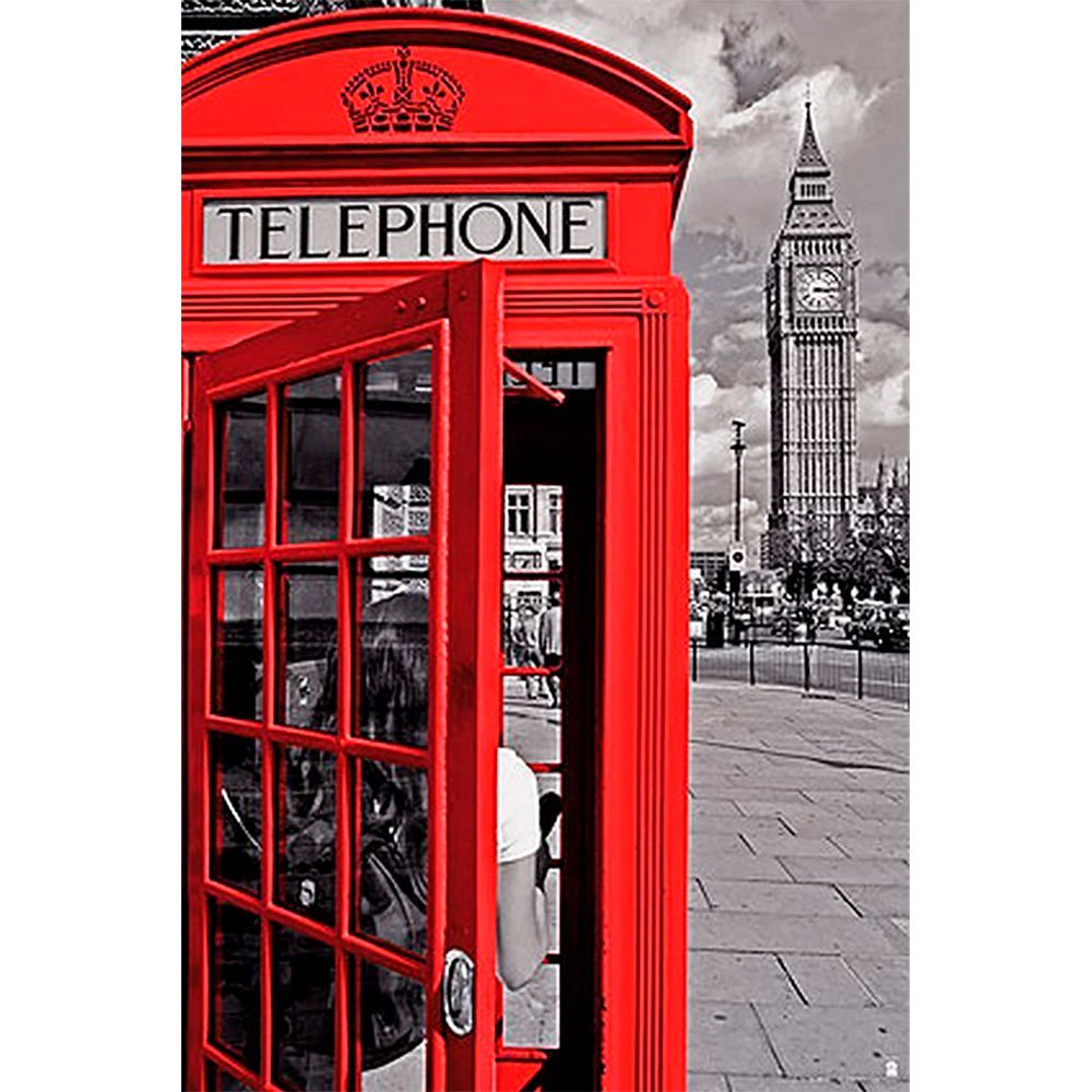 Grupo Erik Editores Tür-Poster mit Telefonzelle in London 