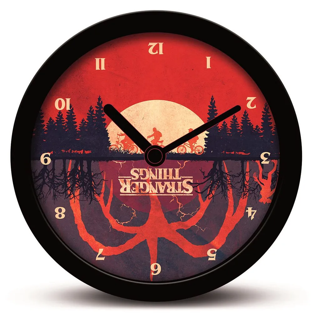 Pyramid Upside Down Desk Clock Red | Kidinn