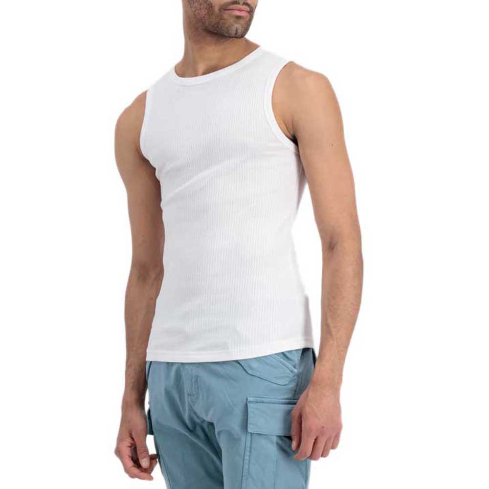 Sleeveless Alpha | White Dressinn X-Fit Rib T-Shirt industries
