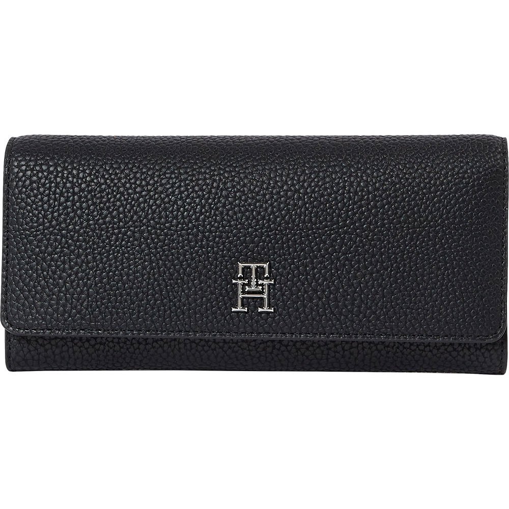 Tommy hilfiger Emblem Large Flap Wallet Black | Dressinn